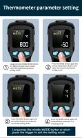 Termómetro Infrarrojo Mestek IR02C No Contacto Con Probing Digital Laser Medidor De Temperatura En Grados Celsius Y Fahrenheit - details 16