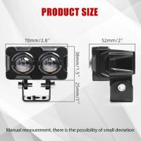 Faros Auxiliares LED Para Motocicleta 60W Lente Doble Luz Dual Color Blanca Y Amarilla Antiniebla Iluminación Motocicleta - details 5