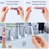 Afeitadora Portátil Para Mujer Starry Sky 2-en-1 Recargable Painless Automática Eliminación De Vello Facial Para Cejas Y Bikini - details 8