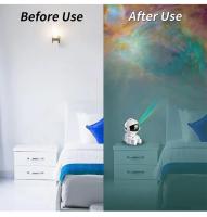 Proyector De Noche Para Niños Con Control Remoto Y Diseño Ajustable De 360 Grados Astronauta Nebulosa Galaxia Iluminación Incluye Baterías LED Poderoso 5V 20cm - details 20