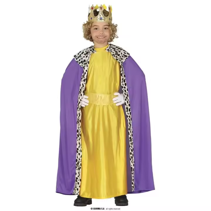 DISFRAZ DE REY MAGO INFANTIL AMARILLO GUIRCA - 1
