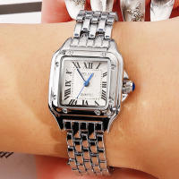 Reloj De Cuarzo Para Mujer Estilo Casual Moda Correa De Acero Inoxidable Resistente Al Agua Con Dial Romano Y Cierre De Pulsera - details 3
