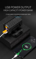 Linterna LED Recargable USB Con Soporte Rotativo Portátil Y Multifuncional COB Lámpara De Trabajo Mini Llavero LED W897 Material ABS - details 9