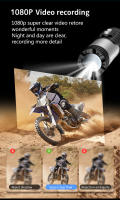 Grabadora De Moto Sin Cable IP66 Impermeable 1080P DV Cámara Deportiva Para Scooter Con Batería De 1600mah DVR Acción Para Casco - details 2