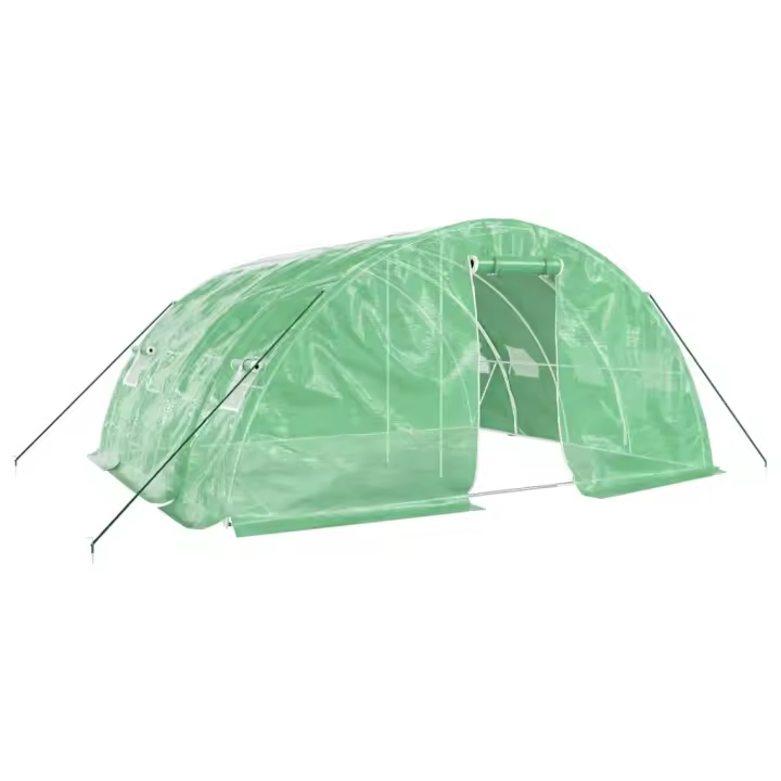 vidaXL Invernadero con Estructura Acero Invernáculo Vivero para Plantas Color Blanco,  Verde, y mas - 1