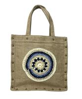 MEJORADA Bolso retro imformal para mujer.bandoleras de YUTE trenzado con cuerdas de paja，MEDIDA 27CM*27CM*10CM - details 3