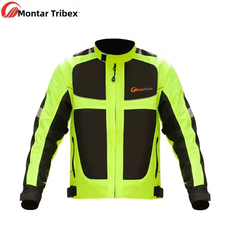 Chaqueta De Motocicleta Transpirable Verano Para Hombre Y Mujer Con 5 Protecciones JK-21 Visibilidad Nocturna Reflectante Tamaños M a 5XL - 1