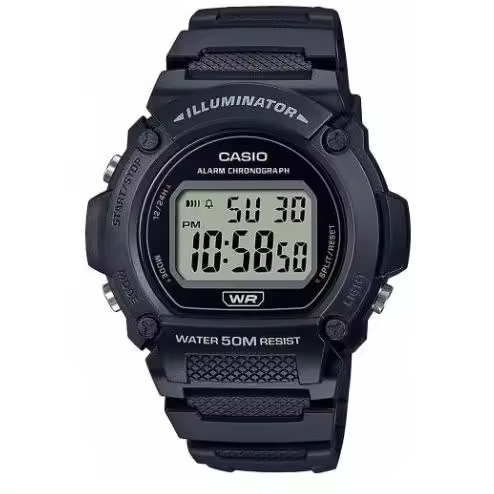Casio W-219H-1A Reloj Digital Deportivo para Hombre, Resistente al Agua 50M, Cronómetro y Luz LED - 1