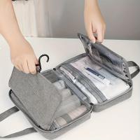 Bolsos,Bolsa de Lavado Colgante de viaje, Bolso de mano con Cremallera multicuional de color sólido, Bolsa de maquillaje al Aire Libre - details 2