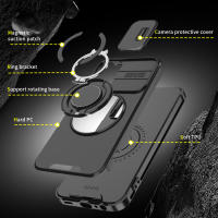 Funda Protectora De 360 Grados Para Samsung A13 A14 A15 A23 A25 A54 5G Con Soporte De Cámara Y Anillo Fuerte Cubierta Rígida Antigolpes - details 8