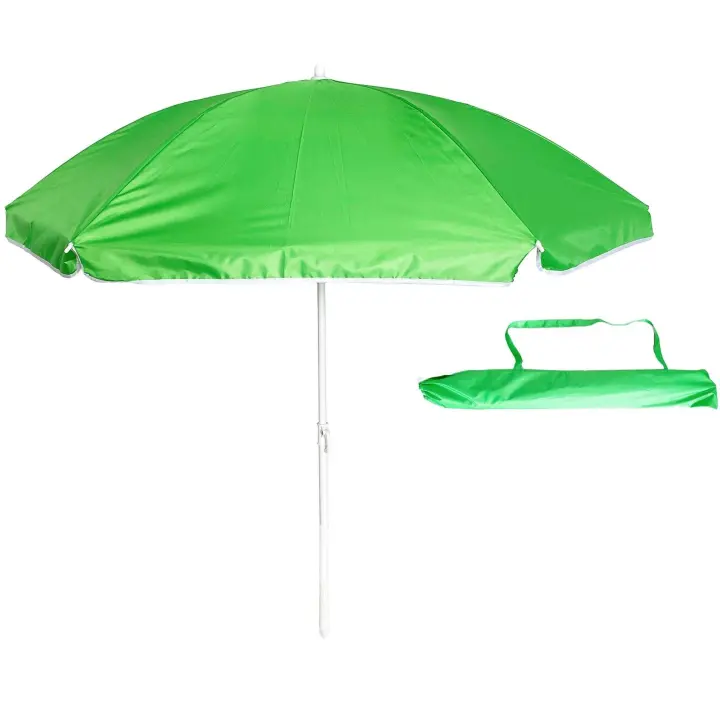 Sombrilla de playa con inclinación ajustable parasol antiviento resistente para patio exteriores terraza jardín 160cm - 1