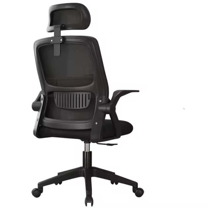Silla de Oficina con Soporte Lumbar Giratoria Escritorio Sillon Ruedas Despacho casa salon habitacion ergonómica Gaming, escritorio, silla nordico tulipu NEGRO GRIS - 1