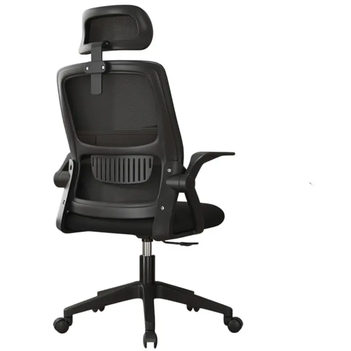 Silla de Oficina con Soporte Lumbar Giratoria Escritorio Sillon Ruedas Despacho casa salon habitacion ergonómica Gaming, escritorio, silla nordico tulipu NEGRO GRIS - 1