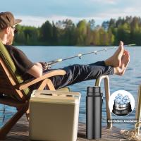 Botella Termo De Acero Inoxidable 1L Para Agua Fría Y Caliente Té Café Con Aislamiento Térmico De 12-24 Horas Portátil Y Ecológica - details 8