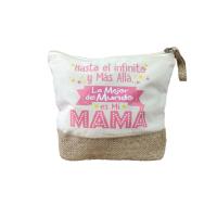 Neceser Mini Portatodo Frase : " Hasta el Infinito y Mas Allá La Mejor del Mundo es mi Mamá " REGALO MADRES . ABUELA . DIA DE LA MADRE - details 0