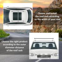 Barras de techo de coche transversales de 135 cm, porta-Bajos bloqueables 2 llaves suministradas, aleación de aluminio, compatible con rieles laterales elevados de 120 cm, color negro - details 3