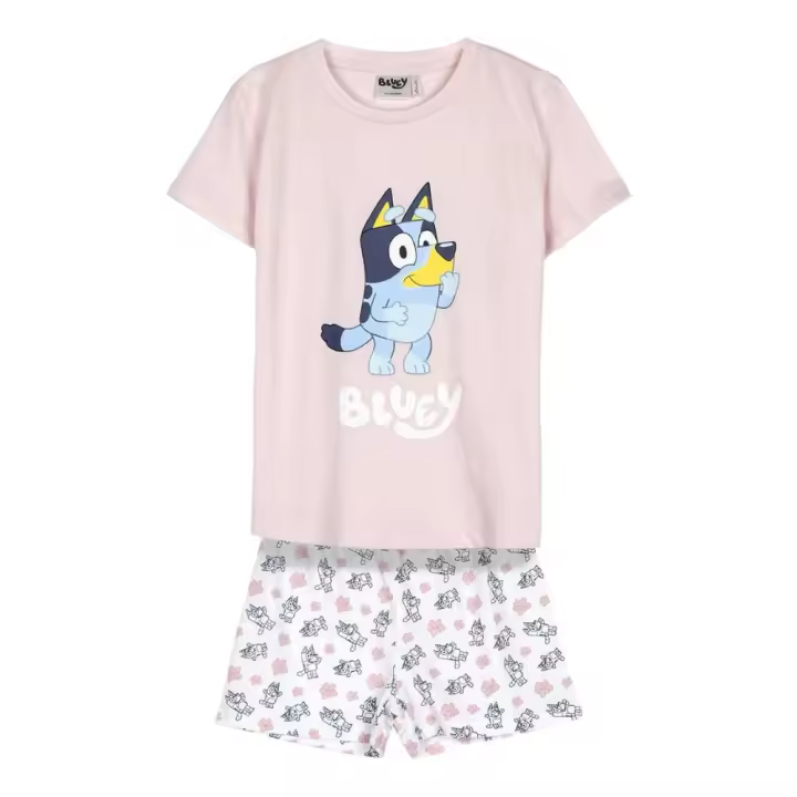 Pijama de niña de algodón Bluey para niña de 2 a 5 años - 100% algodón, fresco y cómodo - Cerda Group ropa para niñas - 1