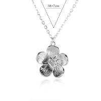 Collar De Cierre De Cadena Vintage Con Colgante De Flor 3D En Acero Inoxidable Para Mujer Joyería Estética De Moda Accesorios Para Todos - details 6