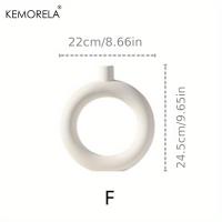 Vaso De Cerámica Nórdico Donut Hueco Para Flores Decoración De Sala De Estar Oficina Y Escritorio Regalo Accesorios Interiores - details 10