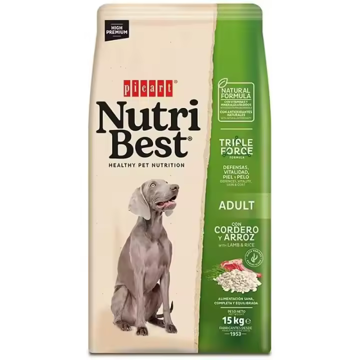 Picart Nutribest Adult Cordero & Arroz 15 Kg - 1