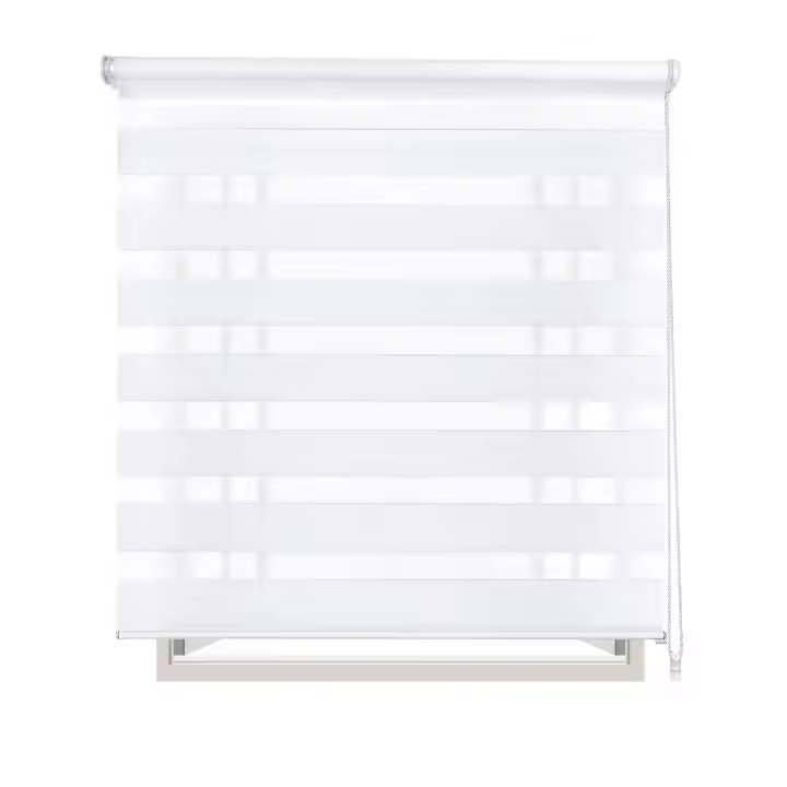 Estor Enrollable, Doble Capa Noche y Día, 60-160x180cm, Fácil de Instalar, para Ventanas y Puertas, Transslúcido y Opaco - 1