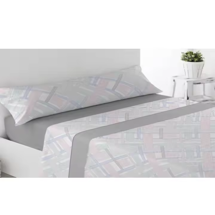 Conjunto de tres piezas con estampado de color sólido de verano, suave, agradable para la piel y no irritante, ropa de cama, uso doméstico. - 1
