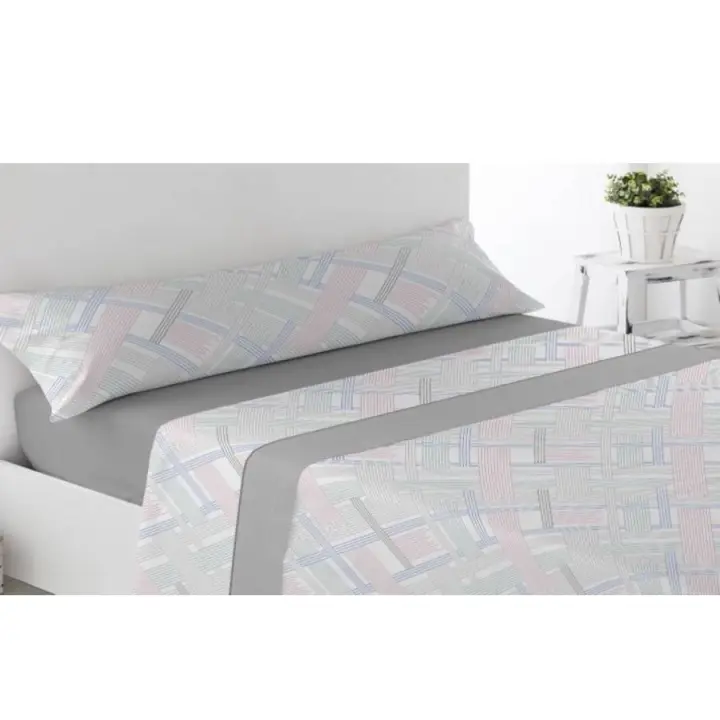 Conjunto de tres piezas con estampado de color sólido de verano, suave, agradable para la piel y no irritante, ropa de cama, uso doméstico. - 1
