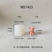 Molde De Velas De Silicona En Forma De Oso Mini Amor Para Artesanía Y Hacer Sabores a Mano Tamaño Approx. Como En La Imagen - details 1
