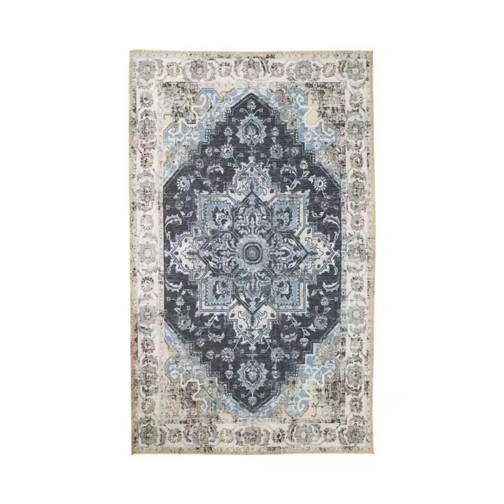 Alfombra Rectangular Habana, Poliestireno Chenilla, Azul, 230x160x1 cm - 1
