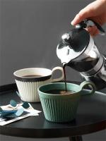 Taza De Café De Cerámica Vintage Japonesa Hecha a Mano 320ml Taza De Leche Para Desayuno Y Oficina Taza De Agua Para El Hogar Estilo Rústico - details 0