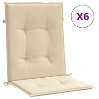 vidaXL Cojín silla jardín respaldo bajo 6 uds tela Oxford Color Antracita,  Gris,  Crema y mas Cojín Decorativo de Asiento Cojines de muebles de salon - details 7