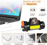 Linterna Frontal COB LED Recargable Con Imán Fuerte Luz Super Brillante Impermeable Para Pesca Al Aire Libre Caza Montañismo - details 4