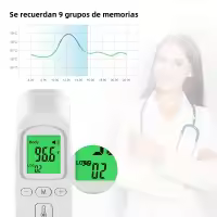 BIT Termómetro Digital sin contacto para niños y Adultos, Alarma de temp, Frente, interior, infrarrojo, multimoción - details 4