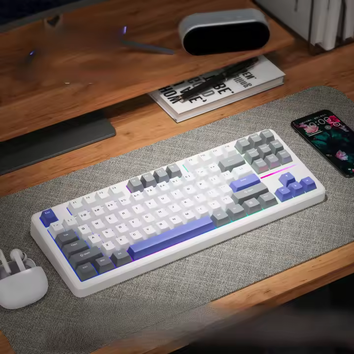 Teclado Mecánico Personalizado EWEADN X87 Con Switches KAILH Y HUANO RGB 10000mAh 80% Layout Para Gaming Y Esports - 1