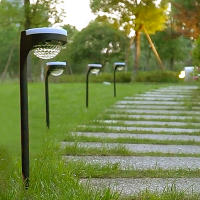 Pack de 2 Balizas exteriores de focos solares led Aktive, Luz continua entre 6 y 8 horas, de 22 lumens, 11 leds, Impermeable - details 1