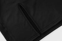 Vestido Mini De Manga Larga Para Mujer En Color Negro Sólido Estilo Bodycon Ajustado Para Primavera/Otoño Ropa De Calle - details 17