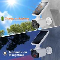 Lámpara Solar Comparación Jardín Monitoreo Cámara Falsa Detección Cuerpo Humano Reflector Fuego - details 0