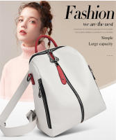 Mochila De Cuero Suave Para Mujer Gran Capacidad Bolso De Hombro Viaje Mochila Deportiva Estilo Fashion Con Manija Suave Y Cremallera - details 0
