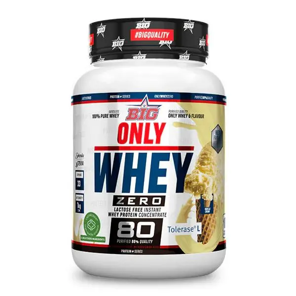 Big Only Whey Zero 1kg | Proteína Sin Lactosa Alta Calidad - Concentrado de Suero Certificado - 1