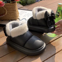 Botas De Tobillo Lindas Y Cálidas Para Mujer Con Lazo De Plush Nueva 2024 Impermeables Con Algodón Y Peluche Adecuadas Para Invierno Y Primavera - details 4