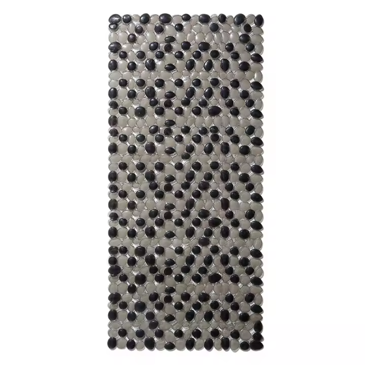 Alfabrilla antideslizante de PVC para baño, alfabrilla Larga para bañera, alfabrilla para Ducha, alfabrilla anticaída with de Guijarro Shape - 1