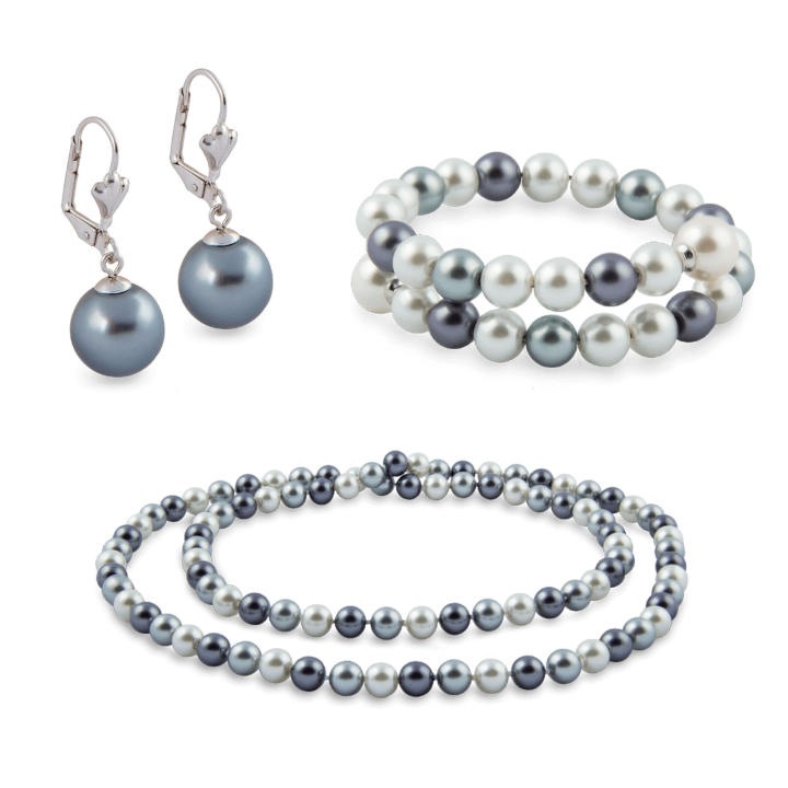 Set Conjunto de Joyería Mallorca Nyana Chic  Pendientes, Pulsera y Collar de Doble Vuelta  Diseño Mediterráneo Elegante  Plata y Acabados de Alta Calidad  Perfecto para Eventos, Bodas o Uso Diario  Joyería Femenina Sofisticada y Versátil