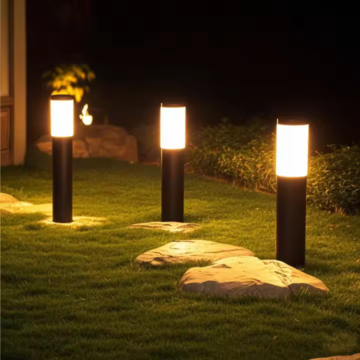 Lámpara De Jardín Solar Impermeable Con Palo De Luz De Acero Inoxidable Para Jardín Fuente De Energía Solar Iluminación Exterior Moderna Para Vivero - 1