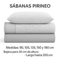 Juego de sábanas pirineo invierno 120 g –  Isabelle Gris bajera 30 cm + largo 200 cm – camas 90 | 105 | 135 | 150 y 180 cm| Mercatienda.es - details 0