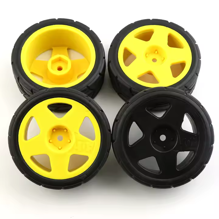 Pneumáticos De Carreras RC RS Para Carrocería En Carretera Adecuados Para 1/10 Tamiya TT01 TT02 XV01 TA06 PTG-2 HPI HSP KYOSHO Chevrolet C3 Ruedas De Plástico - 1