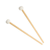 Palo De Batería De Madera Sólida Con Felpa Calidad Superior Accesorio De Percusión Para Timpani Y Batería De Marcha - details 7