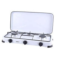 Muvip Cocina de Gas 3 Fuegos - Encendido Manual - Rejillas Extraibles - Tapa Protectora - Hornillo de gas - details 0