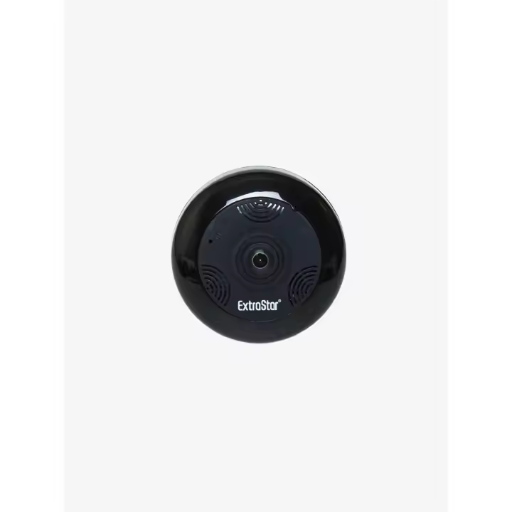 Cámara WiFi 360° Fisheye HD 960p con audio bidireccional, visión panorámica, control por app, grabación en MicroSD hasta 128 GB, ideal para bebés, mascotas y vigilancia de interiores - Extrastar - 1