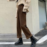 Pantalones Anchos De Corduroy Vintage Para Mujer Cintura Alta Con Bolsillos Pantalones Rectos Casuales De Color Negro Estilo Coreano Streetwear Talla Grande - details 2