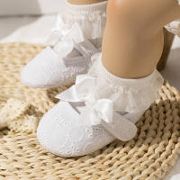 Zapatos De Algodón Para Bebé Niña Con Lazo Comodidad Suave Para Caminar Primeros Pasos Mary Jane Planas De Primavera Otoño Invierno Todas Las Estaciones Cuna Zapatos Nuevos Recién Nacidos - details 6